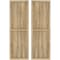 Ekena Millwork Americraft 5-Board Exterior Wood 2 Equal Panel Framed Board-n-Batten Shutters, ARW101BF518X65UNH, PR ARW101BF518X65UNH - alternate 1